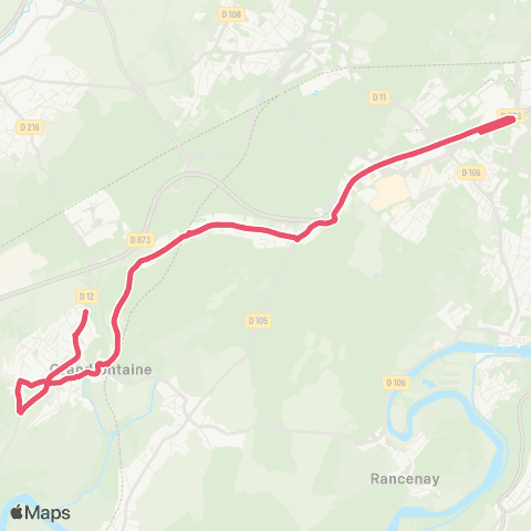 Ginko Grandfontaine ↔ Collège Voltaire map