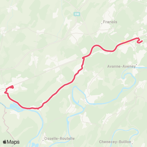 Ginko Besançon ↔ Collège Jean Jaurès map