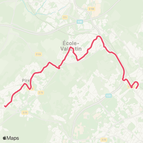 Ginko Pirey ↔ Collège Camus map