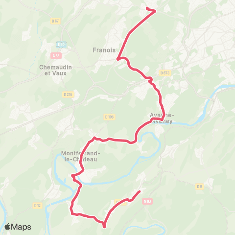 Ginko Busy ↔ Collège Cartannaz map