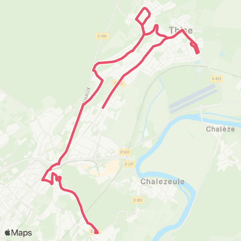 Ginko Thise ↔ Collège Clairs Soleils map