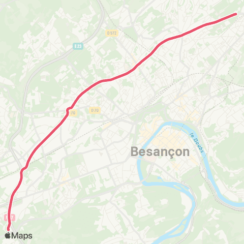 Ginko Lycée Pergaud ↔ Pôle Micropolis map