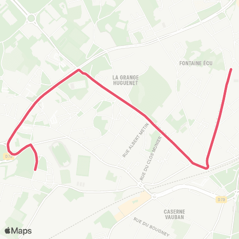 Ginko Collège Stendhal ↔ Maison des Sports map