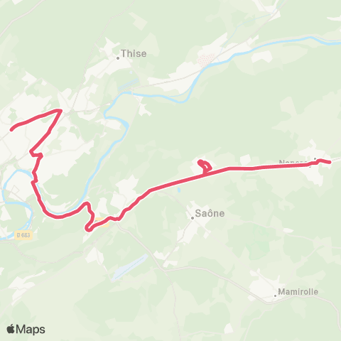 Ginko Nancray ↔ Lycée St Jean map