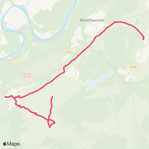 Ginko Fontain ↔ Collège Entre Deux Velles map