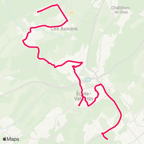 Ginko Gare Franche-Comté TGV ↔ Pôle Temis map