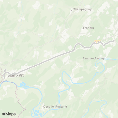 Ginko Saint-Vit ↔ Pôle Micropolis map