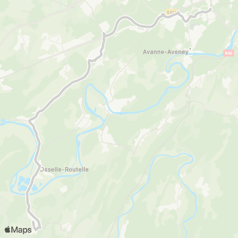 Ginko Osselle-Routelle / Byans-s/-Doubs ↔ Pôle Micropolis map