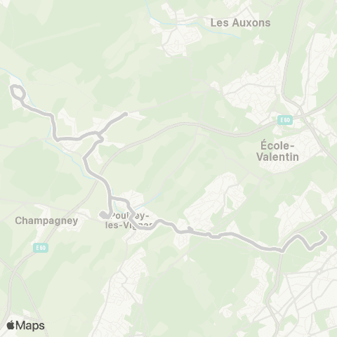 Ginko Chaucenne ↔ Pôle Temis map