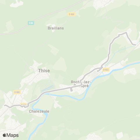 Ginko Amagney ↔ Pôle Orchamps map