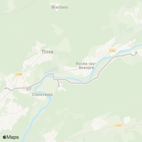 Ginko Vaire ↔ Pôle Orchamps map