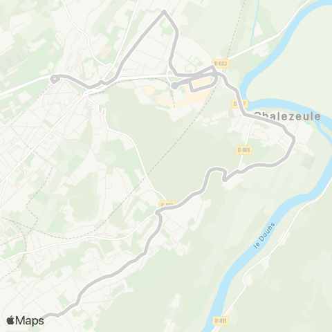 Ginko Bregille ↔ Pôle Orchamps map