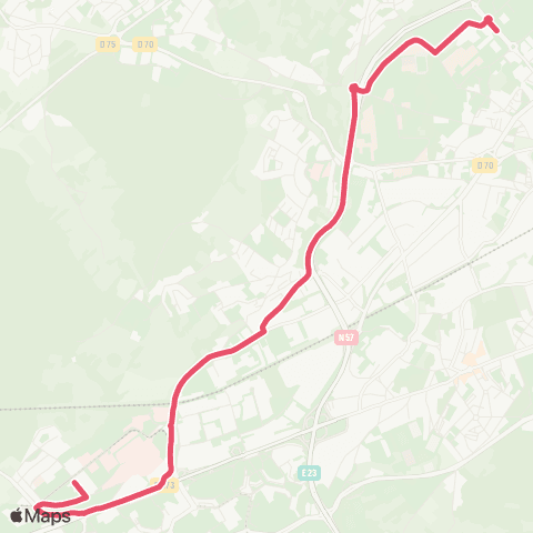 Ginko Pôle Temis ↔ Ufr Santé map