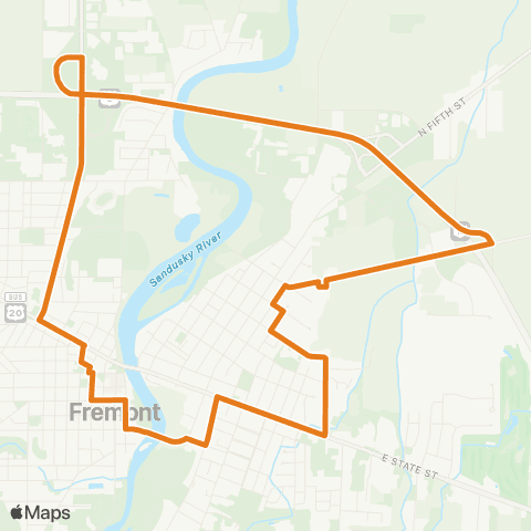 TRIPS Orange Line map