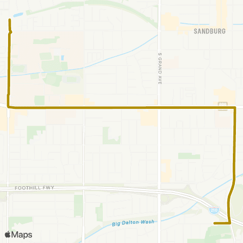 Glendora Shuttle Line Commuter Shuttle North map