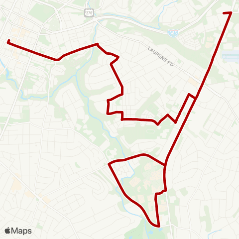 Greenlink Pleasantburg map