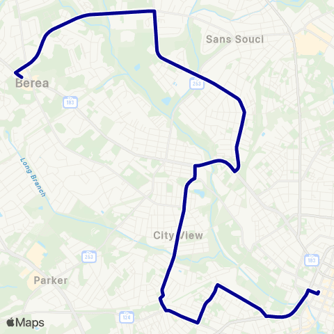 Greenlink Woodside map