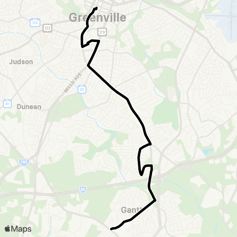 Greenlink Augusta map