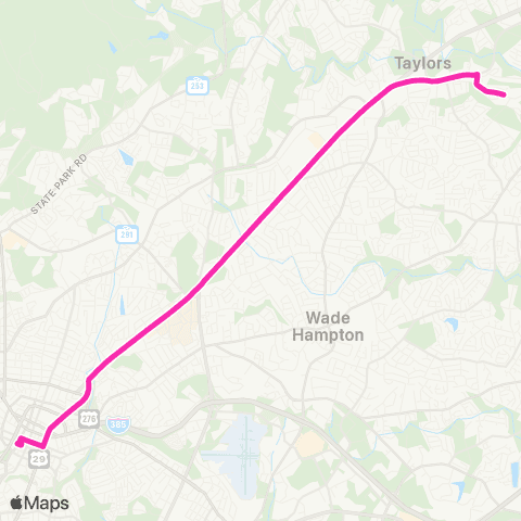 Greenlink Wade Hampton map