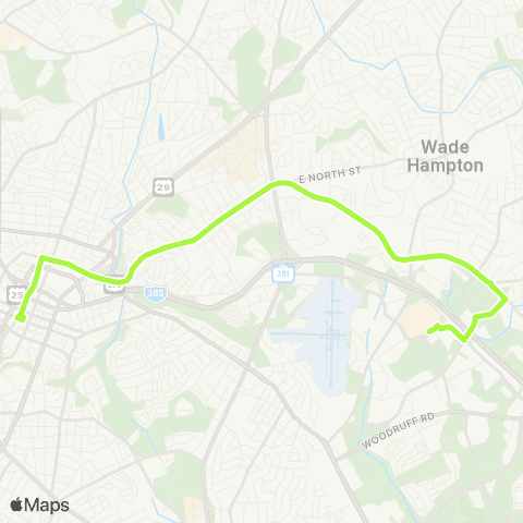 Greenlink E North map