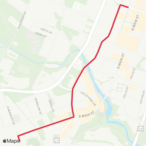 Greenlink Game Day North map