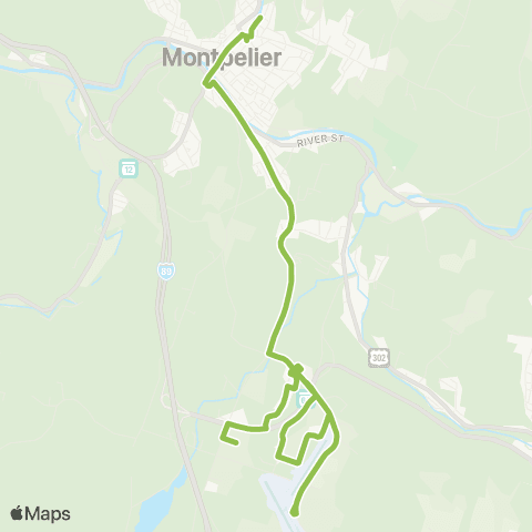 GMT Montpelier Hospital Hill map