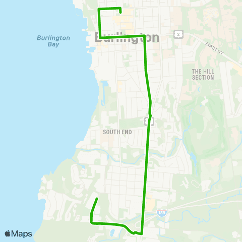 GMT South End Circulator Sunday map