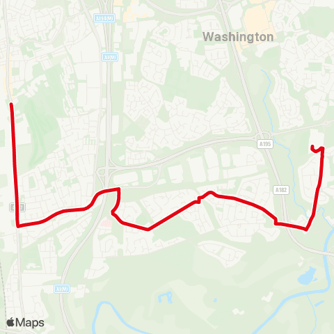 Go North East Durham Rd-Harras Bank - St Robert of Newminster Catholic Sch map