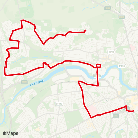 Go North East Wiltshire Road - Interchange map