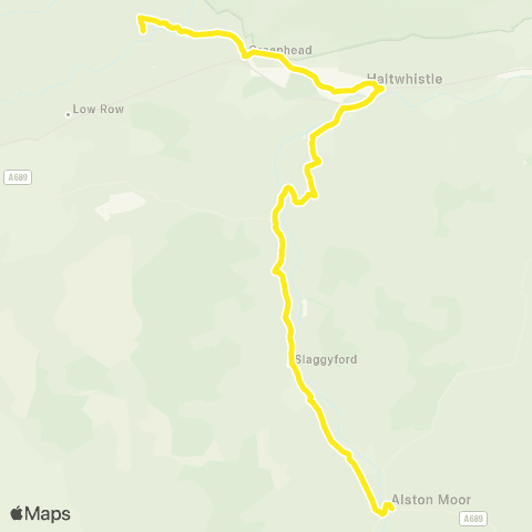 Go North East Birdoswald Car Park - Fire Station map