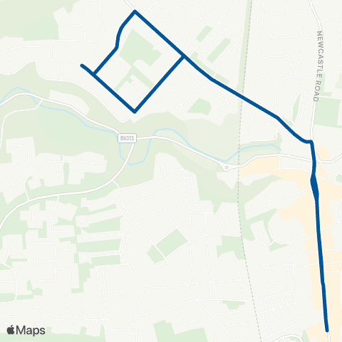 Go North East Front Street - Black Horse map