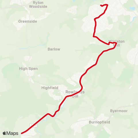 Go North East St Thomas More Rc Academy - Hagg Farm map