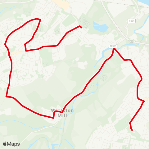 Go North East Whickham Sch - Shibdon Rd-Shibdon Bank map