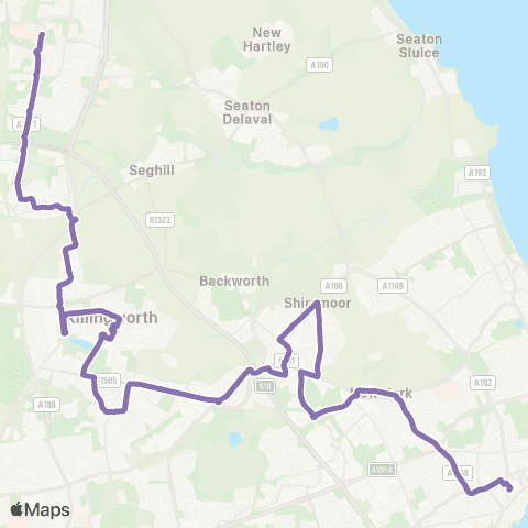 Go North East Transport Hub - Dudley Lane Shops map