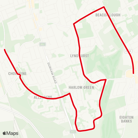 Go North East Saltwell Rd S-Joseph Swan - High St / Springwell Rd map