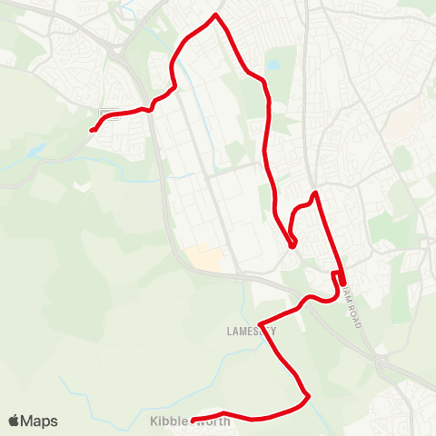 Go North East Emmanuel College - Broadway-Carr Hill Rd map