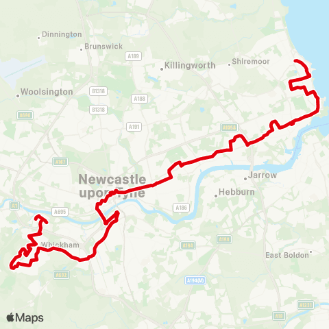 Go North East Interchange - Whitley Road / Park Avenue map