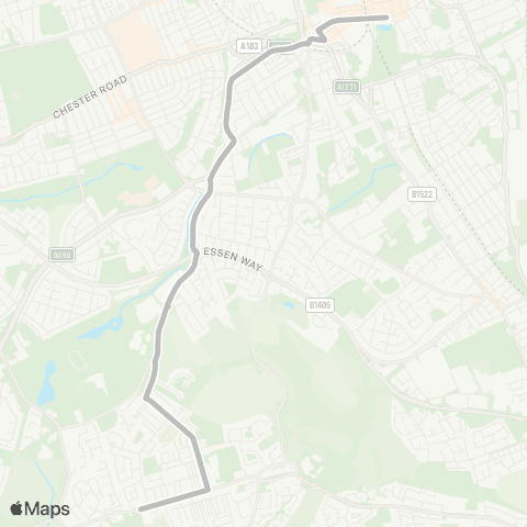 Go North East Vicarage Farm Estate - Interchange map