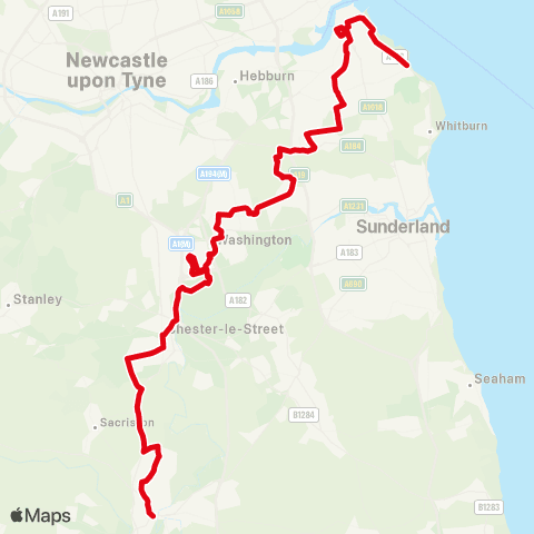 Go North East Bus Station Stand H - Interchange map