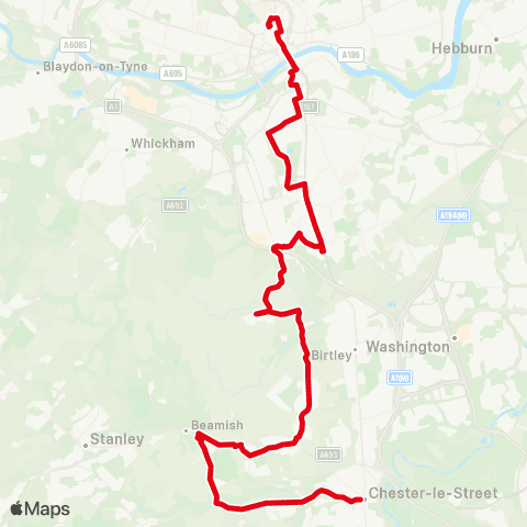 Go North East S Burns Stand L - Eldon Square Bus Sta map