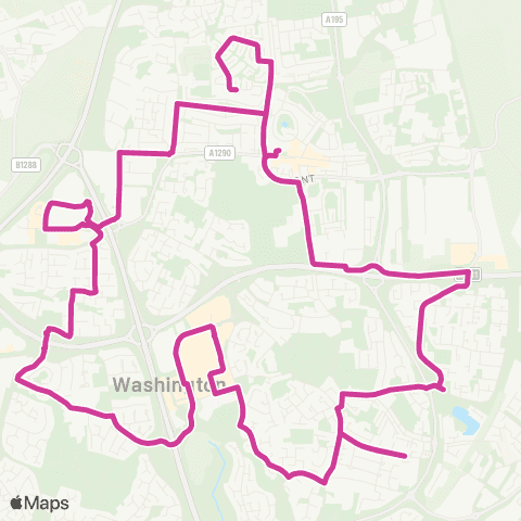 Go North East Concord Bus Sta - Concord Bus Sta map