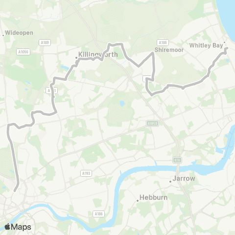 Go North East Monument Market St - Monument Market St map