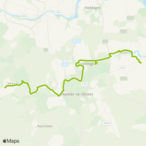 Go North East South Burns Stand J - Interchange map