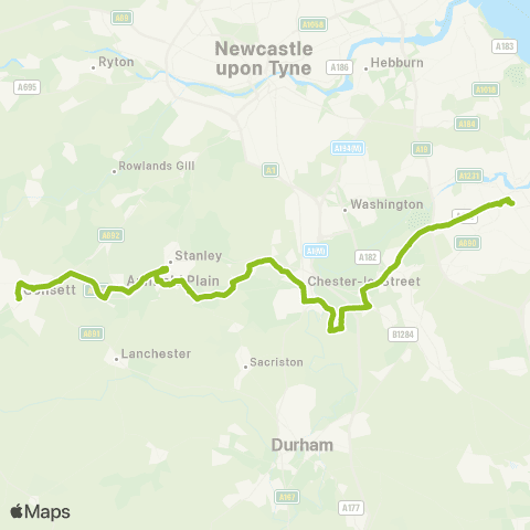 Go North East Consett Bus Sta Stand C - Interchange map