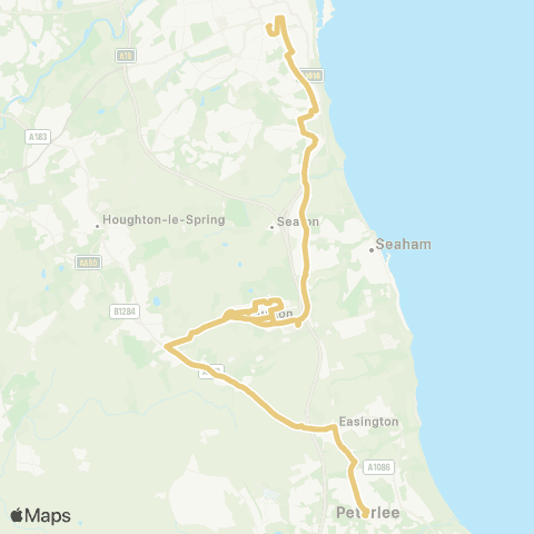 Go North East Colliery Inn - Interchange map