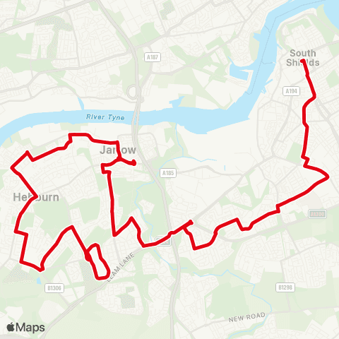 Go North East Marine Drive-Hastings Club - Interchange map