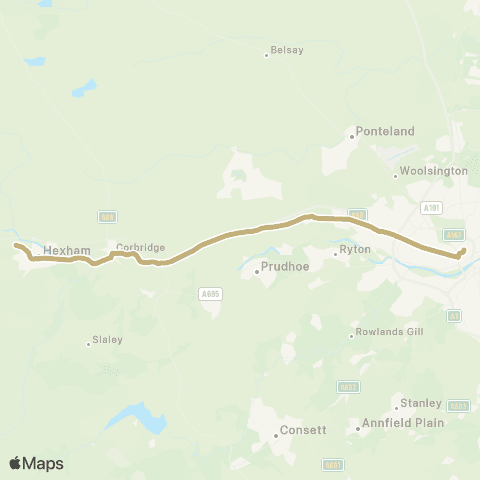 Go North East Eldon Square Bus Sta - St Andrew's Cemetery map