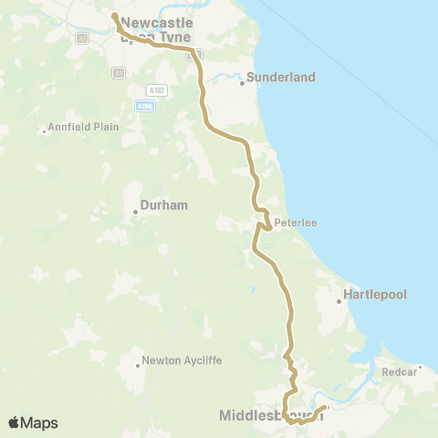 Go North East Bus Sta Stand 19 - Eldon Square Bus Sta map