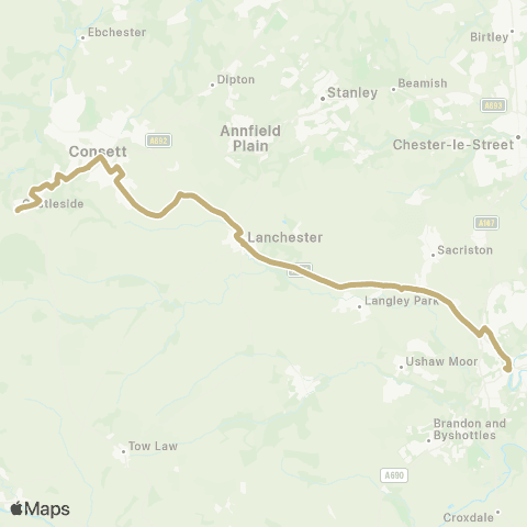 Go North East Church - Bus Station Stand F map