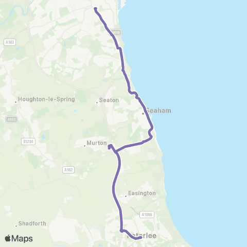 Go North East Peterlee Bus Sta Stand D - Interchange map
